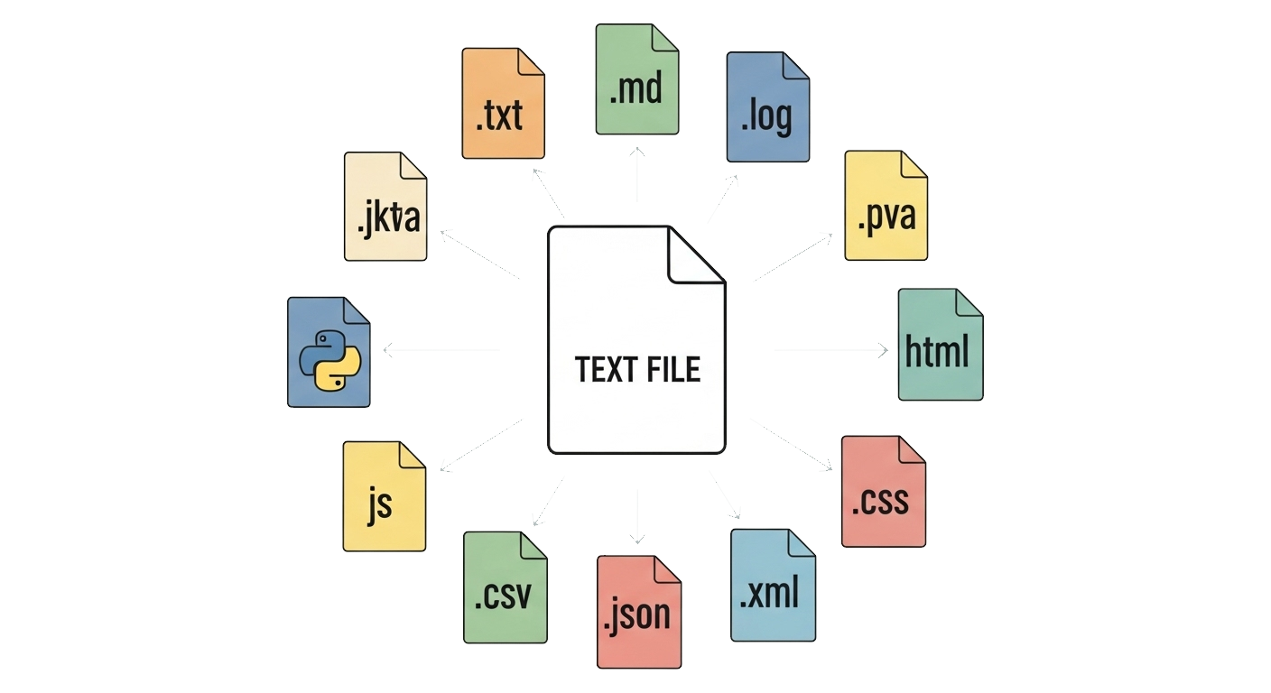 다양한 텍스트 파일을 하나의 텍스트 파일로 병합하는 과정을 보여주는 이미지